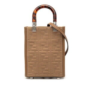 FENDI Brown Leather Shoulder Bag